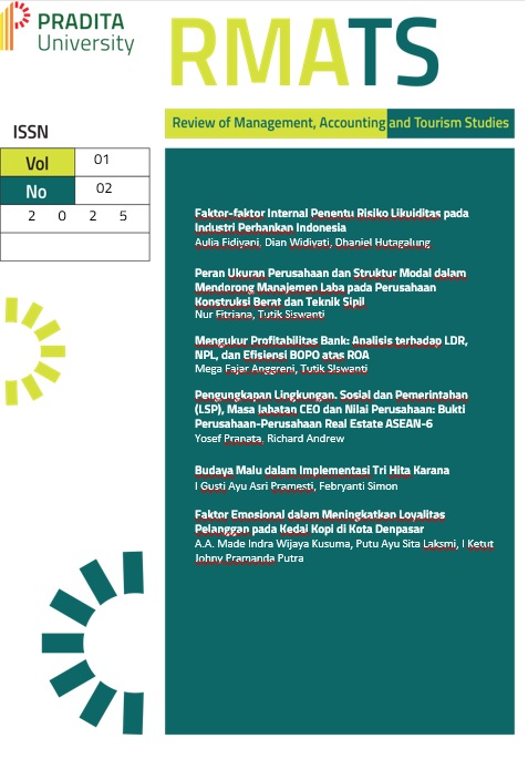 					View Vol. 1 No. 2 (2025): Research in Management, Accounting, Tourism, and Sustainability (RMATS)
				